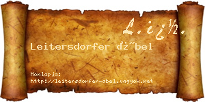 Leitersdorfer Ábel névjegykártya